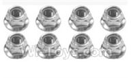 SuBotech BG1513 Parts-WLM001 M4 anti-loose nut(8pcs),Subotech BG1513 RC Car Spare parts Accessories,1:12 4WD BG1513 RC Racing Car parts,High Speed Drifting Buggy Parts